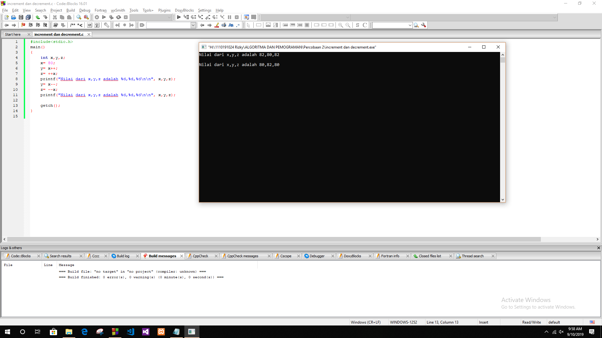 EXPRESSION ( OPERATOR dan OPERAND ) dan STATEMENT Redaksiana