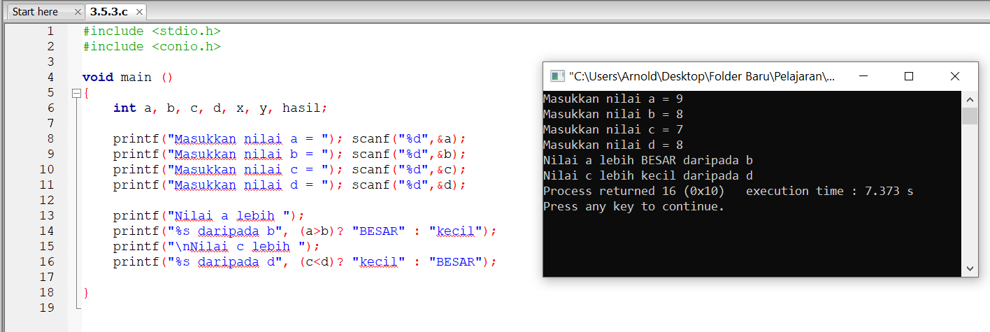 Mengenal Relational Operator Pada Bahasa C Redaksiana 2359