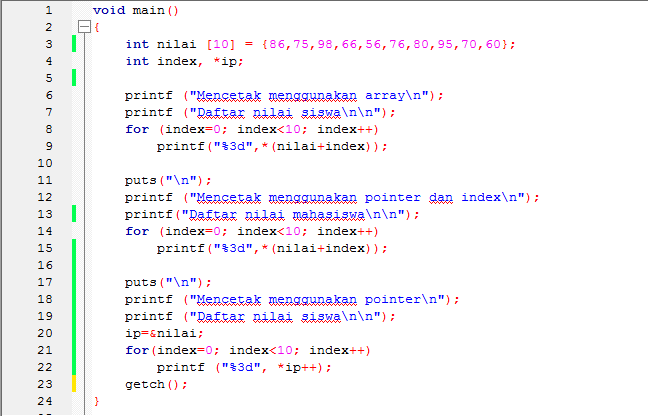 "Variable pointer", variabel pengganti array - Redaksiana