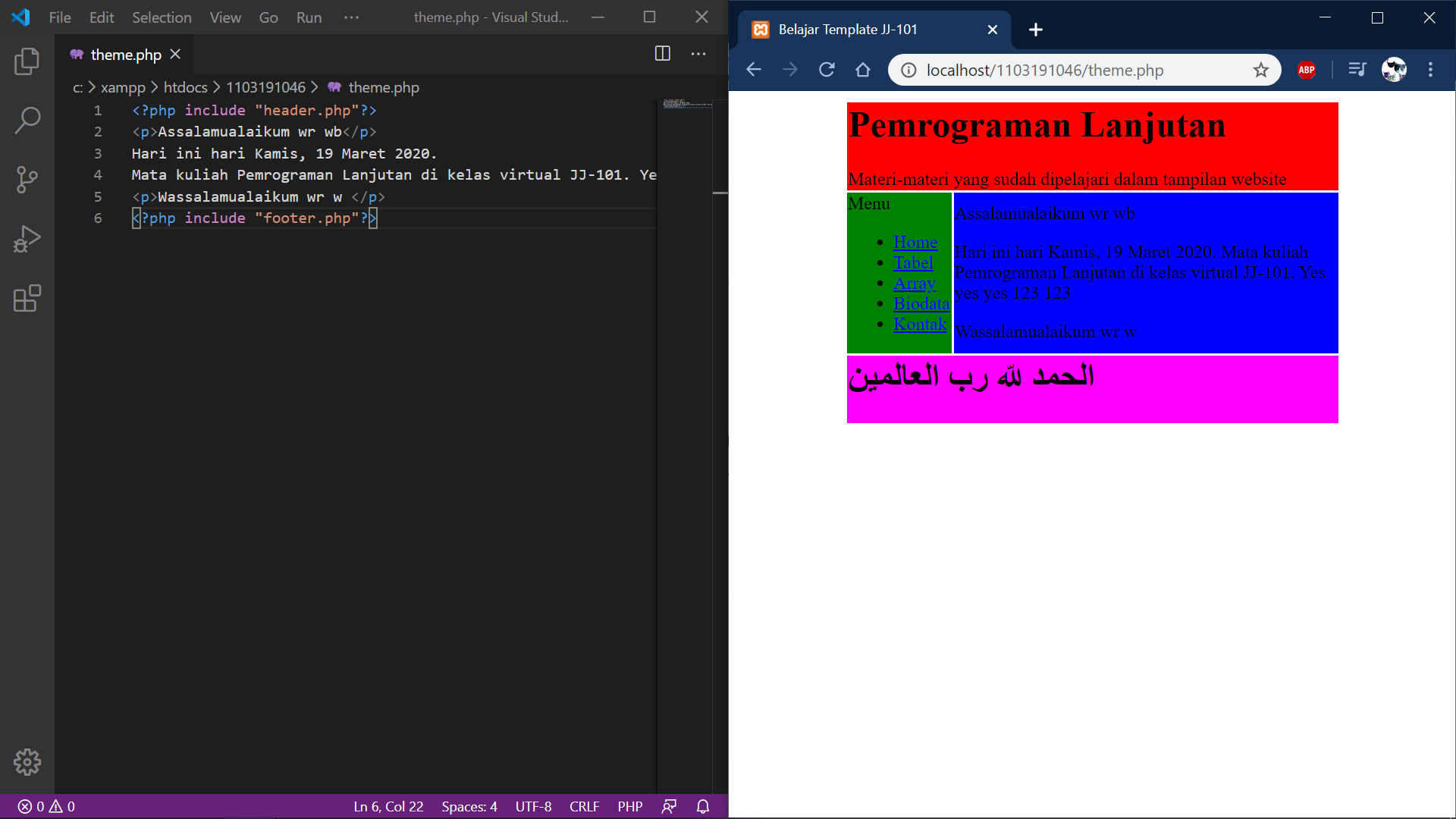 Belajar html dan php : Cara Membuat Template - Redaksiana