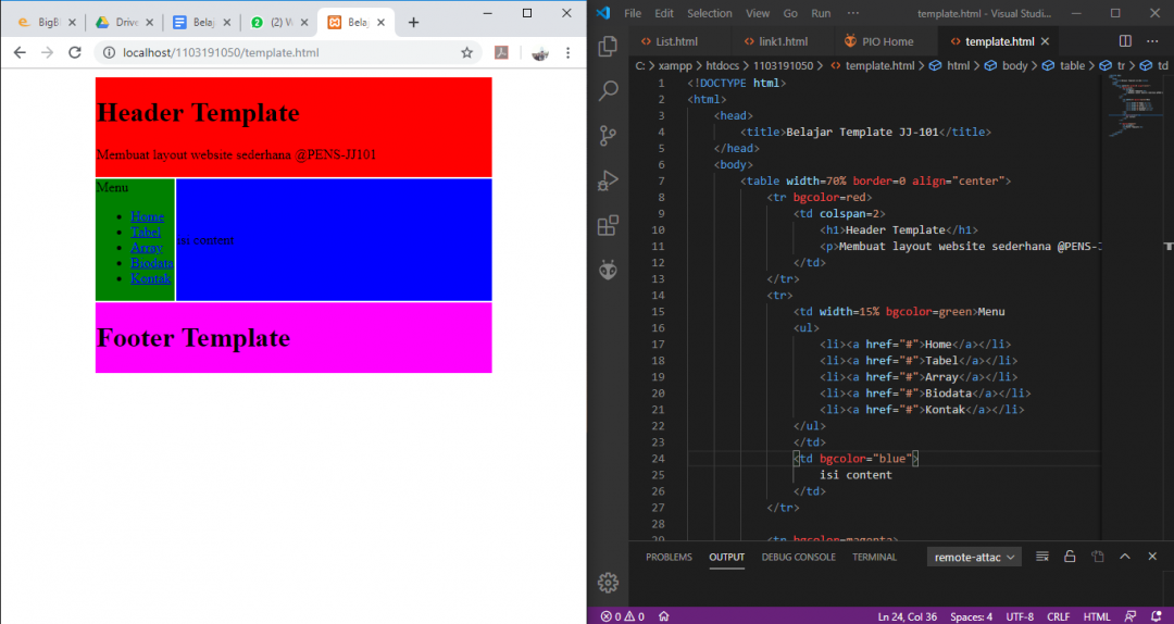 Include template php
