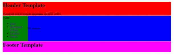 BELAJAR DESAIN TEMPLATE PADA HTML - Redaksiana