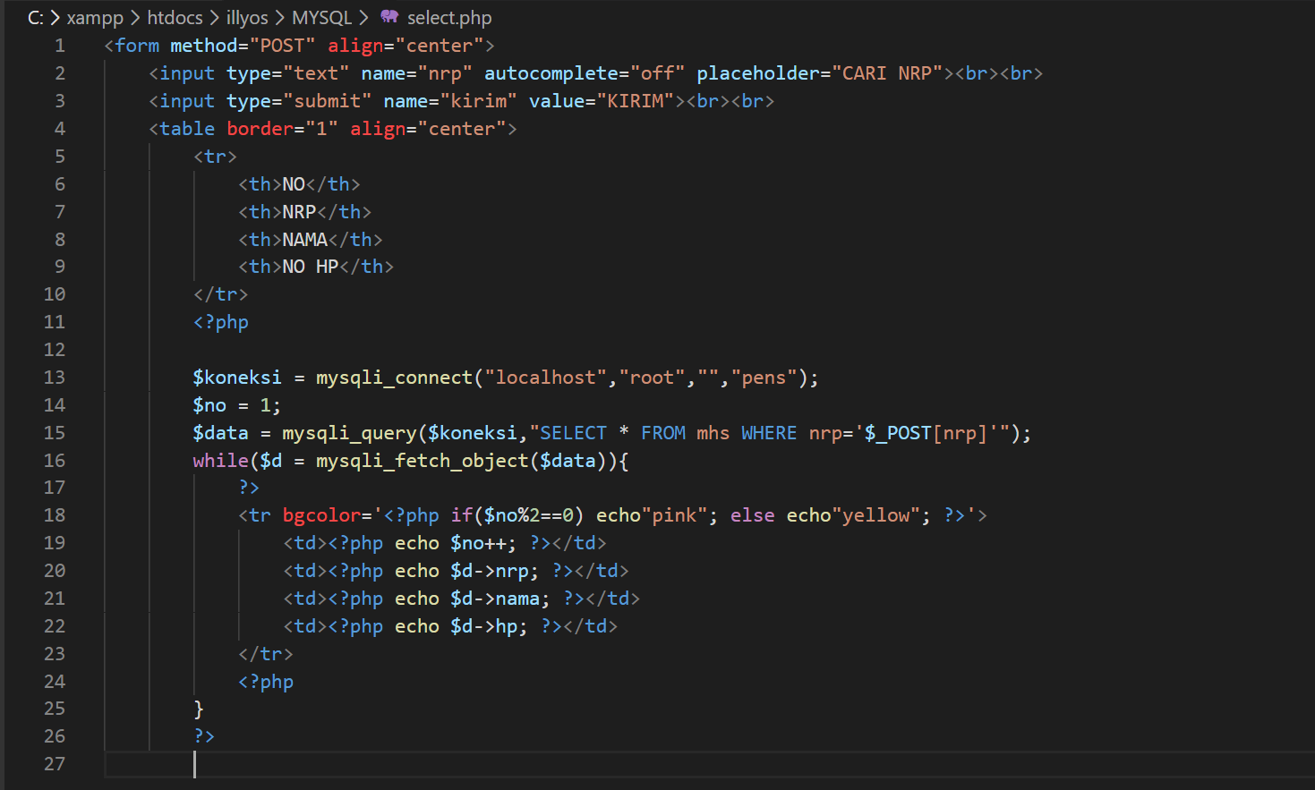 Sql select from using