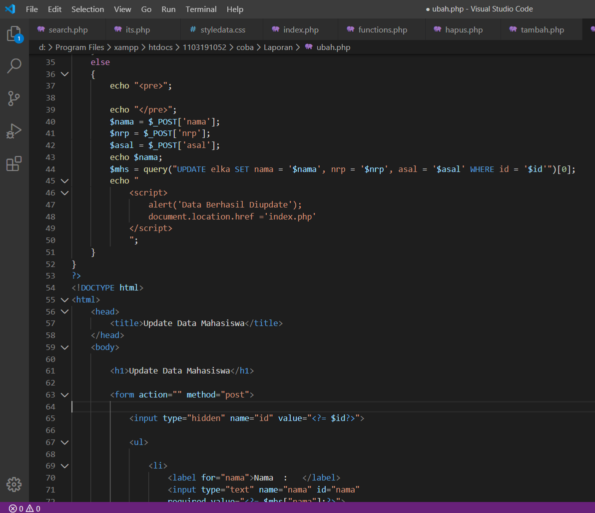Trang Query Update Membuat website sederhana dengan database dan query dasar (Part 4 ...