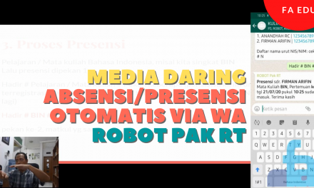 Media Daring | Absensi  Otomatis Via WA Robot Pak RT
